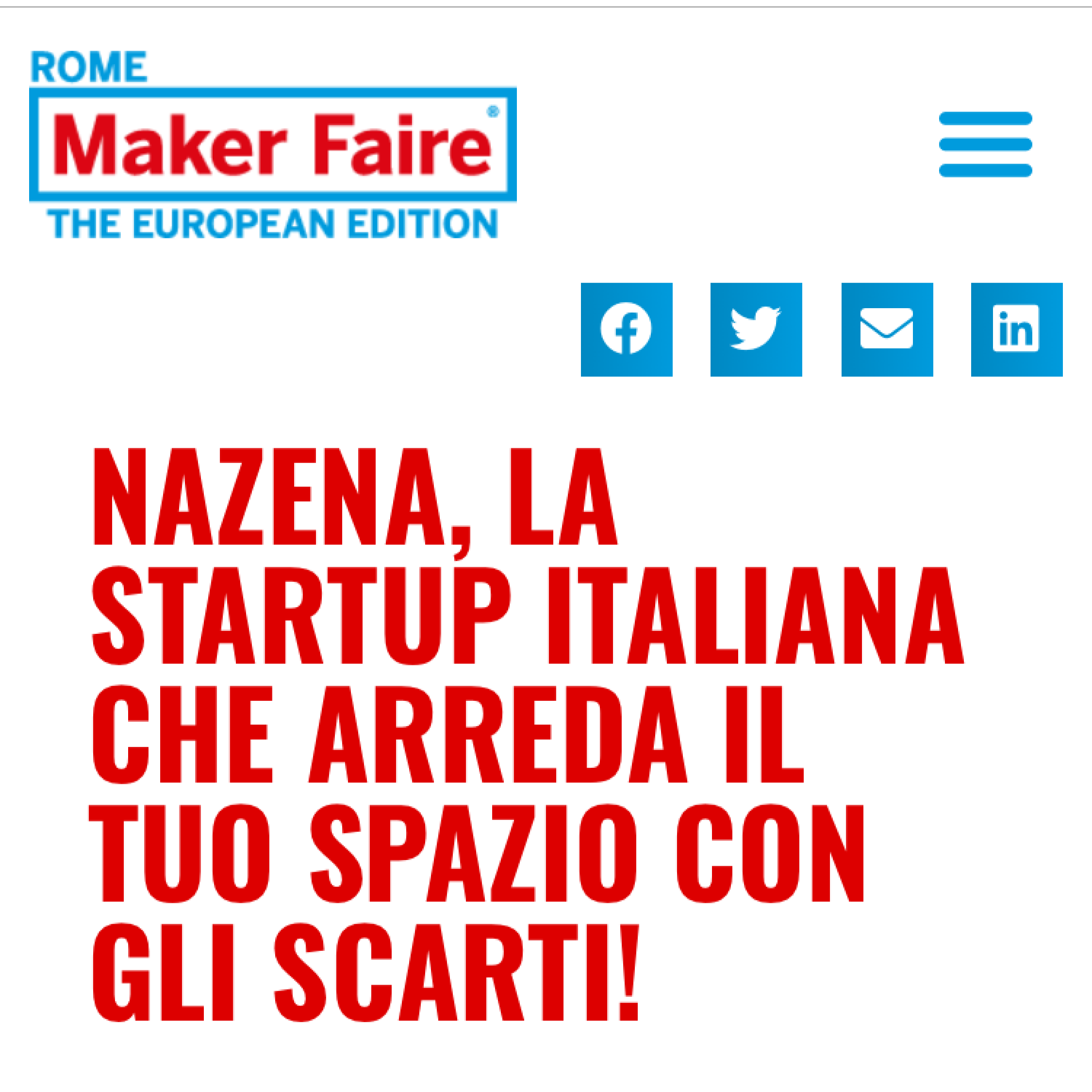 Maker Faire - la startup italiana che arreda il tuo spazio con gli scarti