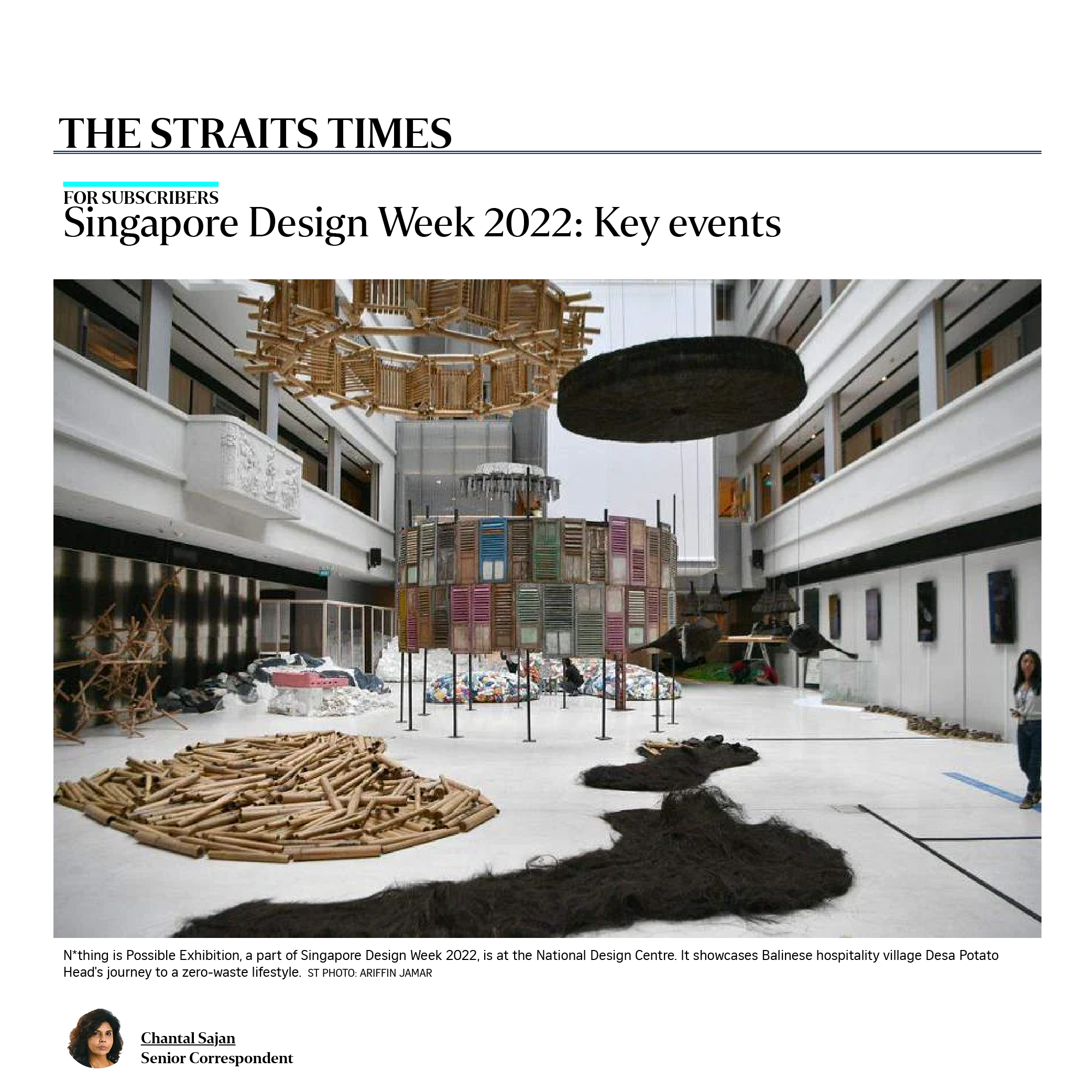 The Straits Times - Signapore Design Week 2022 - key events